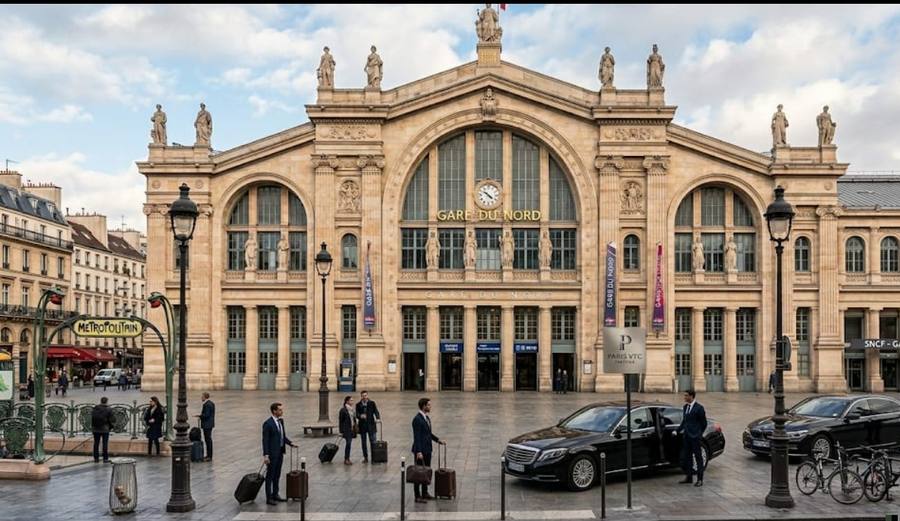 Transfert VTC vers la Gare du Nord et toutes les gares parisiennes